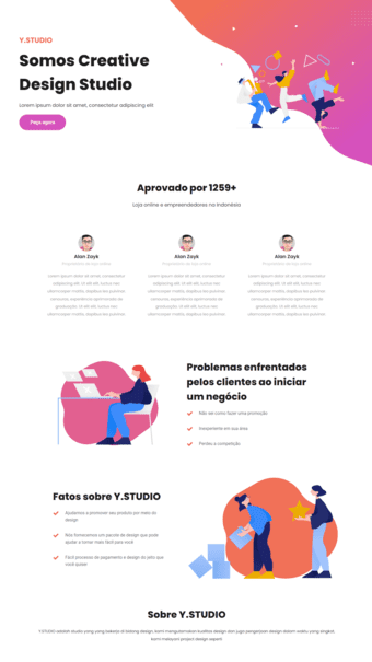 landing page
